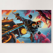 Skelet Rijden door de vuurgrot Legpuzzel (Horizontaal)