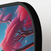 Skelet Rijden door de vuurgrot Pickleball Paddle (Links Detail)