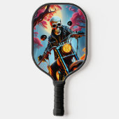 Skelet Rijden door de vuurgrot Pickleball Paddle (Achterkant)
