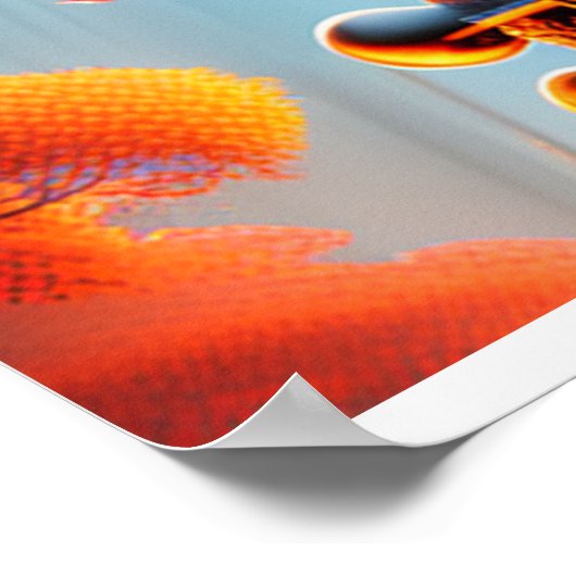 Skelet Rijden door de vuurgrot Poster (Hoek)