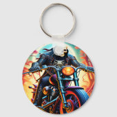 Skelet Rijden door de vuurgrot Sleutelhanger (Achterkant)