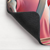 Skelet Rijden met een Rode Vrachtwagen Muismat (Hoek)