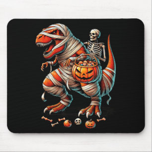 Skelet rijdende mummie dinosaurus T Rex kind jonge Muismat