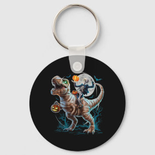Skelet Rijdende Mummie Pompoen T Rex Dinosaur Grap Sleutelhanger