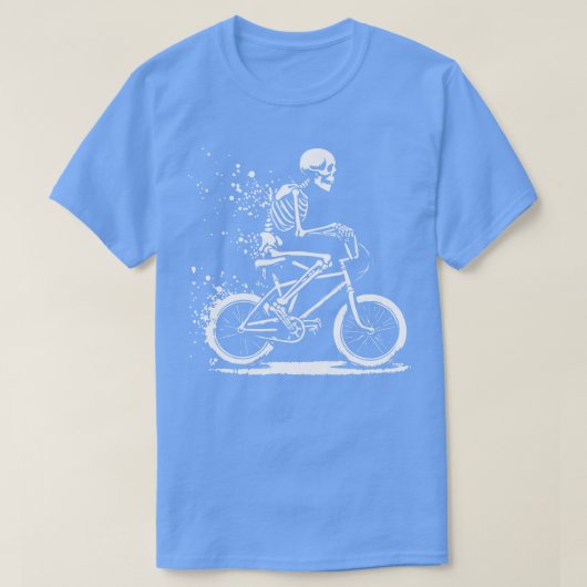 Skelet rijdt op de fiets t-shirt (Design voorkant)