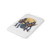 Skelet Rockband � Grappig Halloween Shirt Badmat (Gekanteld)