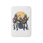 Skelet Rockband � Grappig Halloween Shirt Badmat (Voorkant Verticaal)