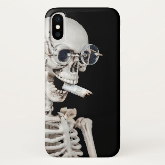 skelet roken sigarettenpeuk Case-Mate iPhone case (Achterkant)