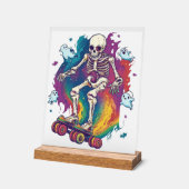 Skelet Roller Skater Acryl Bord (Hoek)