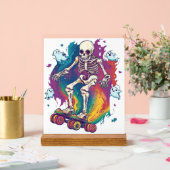 Skelet Roller Skater Acryl Bord (Huwelijk)
