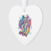 Skelet Roller Skater Ornament (voorkant)