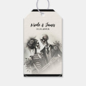  Skelet Romance Gotische bruiloft Verloving Cadeaulabel (Voorkant)