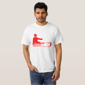skelet. Rood. T-shirt (Voorkant volledig)