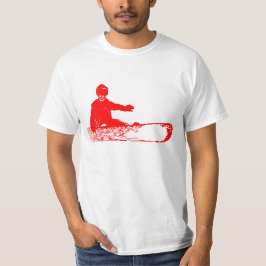 skelet. Rood. T-shirt (Voorkant)