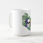 Skelet Roos en Monstera Koffiemok (Voorkant links)