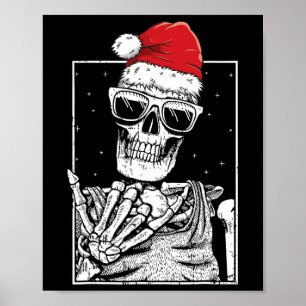 Skelet Rots Hand Halloween Kerstmis Rock Muziek Poster