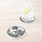 Skelet & Rozen Drankenonderzetter Zandsteen Onderzetter (Zijkant)