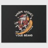 skelet-santa-spelen-snowboarden-sneeuw-winter-ti cadeaupapier (Vlak)