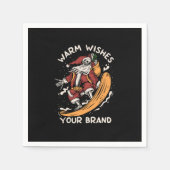 skelet-santa-spelen-snowboarden-sneeuw-winter-ti servet (Voorkant)