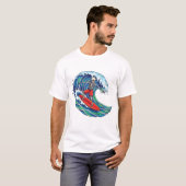 Skelet Schaats T-Shirt – Grappige Skateboardende S (Voorkant volledig)