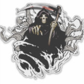 Skelet, schedel, dood, Sticker (Voorkant)