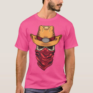 Skelet Schedel Draag Cowboy Pet Rodeo  Weste T-shirt