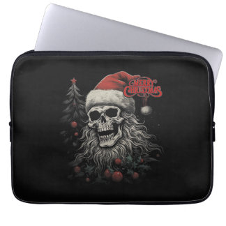 Skelet Schedel Grappig Prettig Kerstmis Sinterklaa Laptop Sleeve