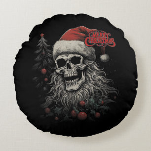 Skelet Schedel Grappig Prettig Kerstmis Sinterklaa Rond Kussen