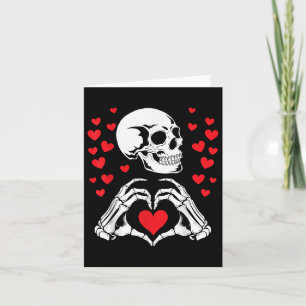 Skelet Schedel Handen Hart Valentijnsdag Funny Bo Kaart
