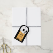 Skelet Schedel Kerkhof Zwarte Gotische Halloween Cadeaulabel (Met Touw)