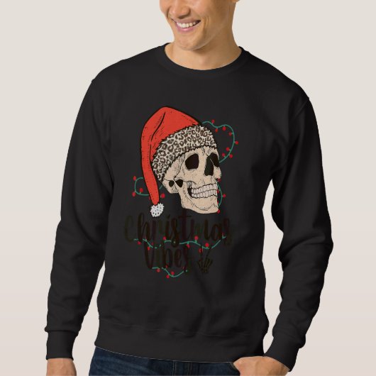 Skelet Schedel Kerst Stemming Luipaard Kerstman Ho Trui (Voorkant)