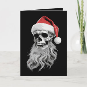 Skelet Schedel Kerstmis Griezelsinterklaar Baard K Feestdagen Kaart