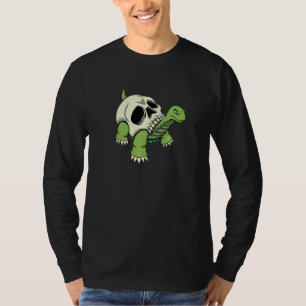 Skelet Schildpad Schelp Skelet Hoofd T-shirt