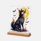 Skelet Shiba Schreeuw Acryl Bord (Hoek)