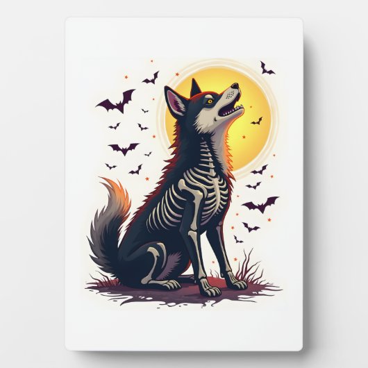Skelet Shiba Schreeuw Fotoplaat (voorkant)