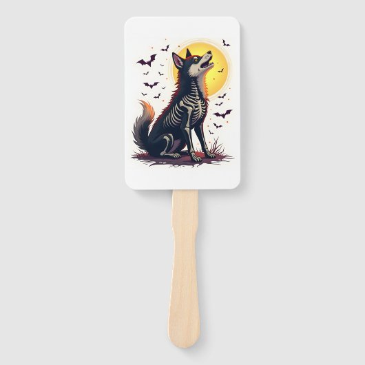 Skelet Shiba Schreeuw Handwaaier (Voorkant)