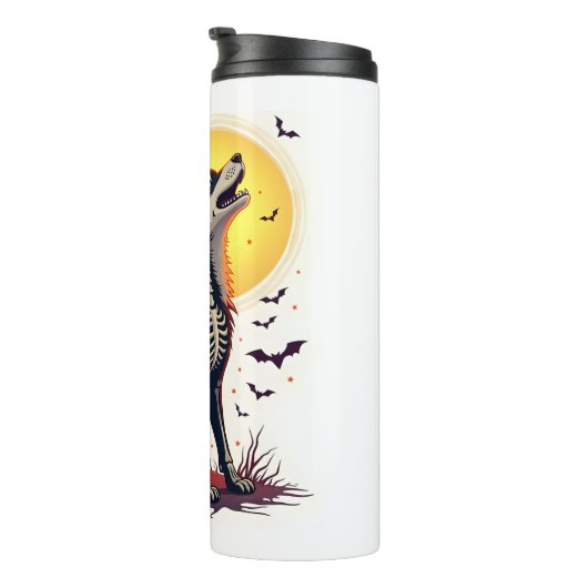 Skelet Shiba Scream Thermosbeker (Geroteerd rechts)