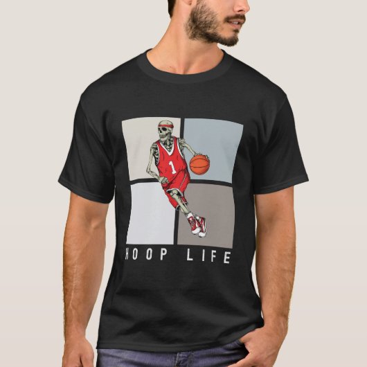 Skelet Shirt | Halloween Basketbal Design (Voorkant)