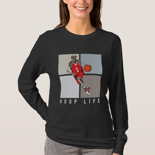 Skelet Shirt | Halloween Basketbal Design (Voorkant)