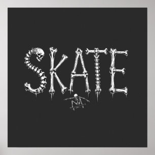 Skelet SKATE Horror Design Poster