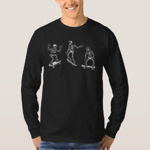 Skelet Skateboard Schaatsen Halloween Skeletten Sc T-shirt