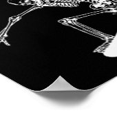 Skelet Skateboard Skull Halloween Skateboarden Poster (Hoek)