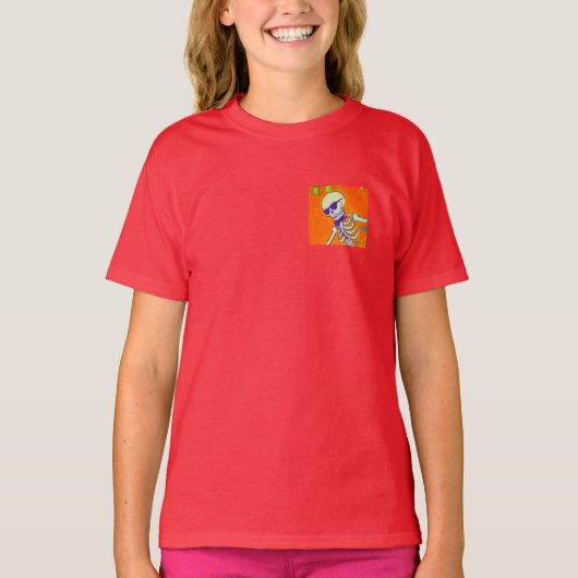 Skelet Skateboard T-shirt (Voorkant)