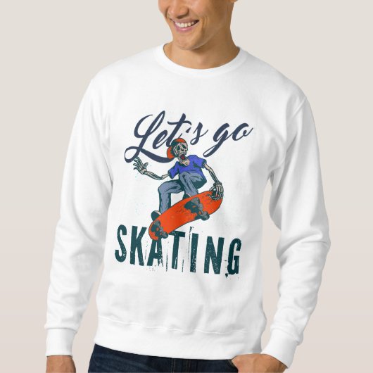 Skelet Skateboarden T-Shirt | Skate Straatkunst (Voorkant)