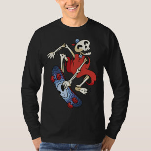 Skelet Skateboarder Skater Skateboard T-shirt