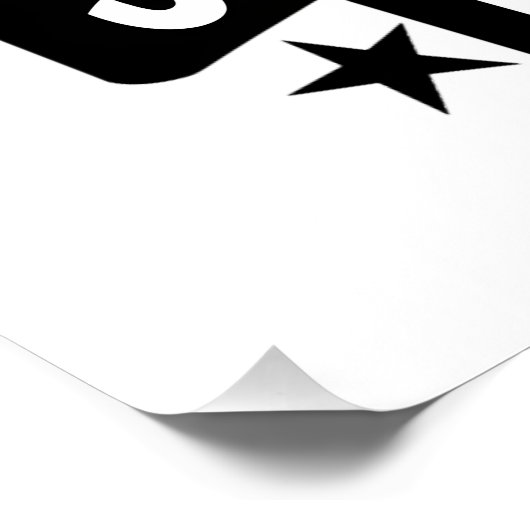  skelet skater minimalistisch ontwerp perfect poster (Hoek)