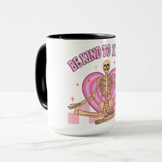 Skelet skelet voor oraal gebruik 60s mok (Voorkant links)