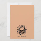 Skelet Skull Flowers Mint Halloween Party Kaart (Achterkant)