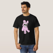 Skelet Skull Pink Dead Hare Kostuum Konijn Konijnt T-shirt (Voorkant volledig)