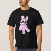 Skelet Skull Pink Dead Hare Kostuum Konijn Konijnt T-shirt (Voorkant)